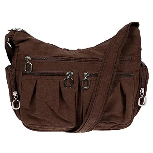 Christian Wippermann Umhängetasche Damen Stoff - Luxuriöse Canvas Schultertasche für Arbeit & Freizeit - Damen-Schultertaschen mit verstellbarem Trageriemen (80-140 cm) und intelligentem Aufbewahrungssystem für optimale Organisation. Stilvoll und praktisch für jeden Anlass.