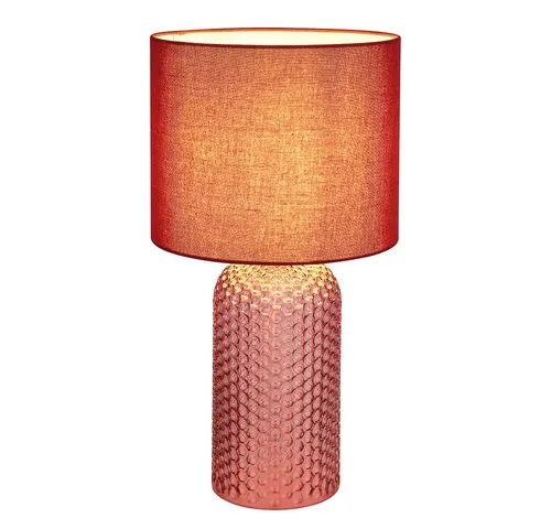 GLOBO LIGHTING Schreibtischlampe mit Warmweißem Licht, Glas und Textil