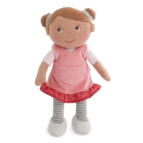 HABA Kuschelpuppe Camila – Weiche Stoffpuppe 25 cm, für Babys und Kleinkinder – Ohne Klett oder störende Nähte, ideal ab 6 Monaten – Perfekt für die Babyzeit – 2011846001