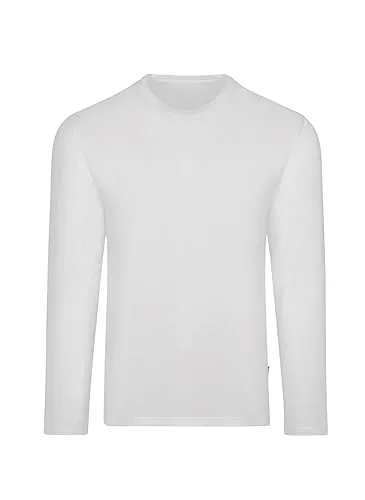 Trigema Herren Langarmshirt 636501, Weiß, 3XL EU von Trigema