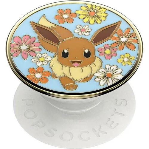 Popsockets PopGrip Pokemon - Enamel Floral Eevee - Stylischer Handy-Griff und Ständer in einem, ideal für sicheres Einhand-Tippen und freihändiges Video-Streaming. Perfekt für Pokemon-Fans und alle, die ihr Smartphone komfortabler nutzen möchten.