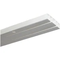 Gardinia Vorhangschiene 2-läufig Slim Line Weiß 210 cm von GARDINIA