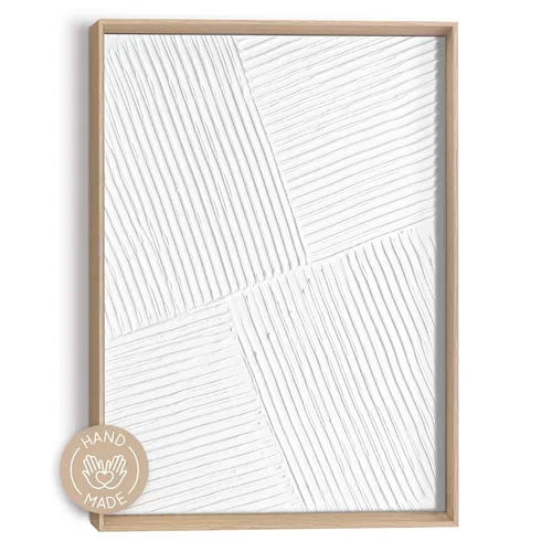 Bild DAIGONAL BHT 30x40x3 cm weiß Kunstdruck Gemälde Wandbild