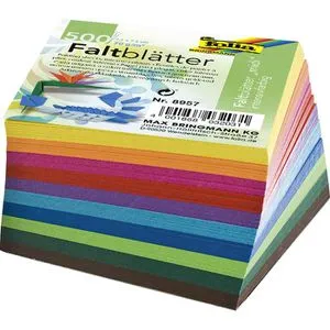 Folia 8957 Faltblätter 7.5 x 7.5cm 10 Farben
