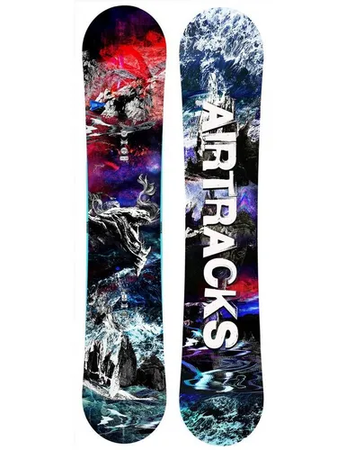 Airtracks Snowboard Snowboard Fantasy Carbon Flat Rocker, Zero Flat Rocker Profile, Sintered Base, Directional Twin, Wide Shape