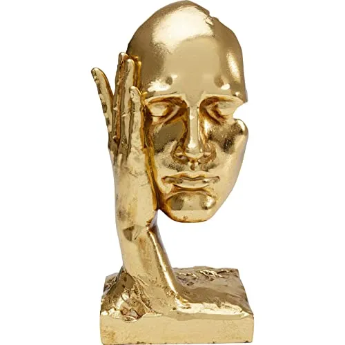 Kare Design Deko Objekt In My Mind Gold - Sammlerfigur aus hochwertigem Polyresin, 30 cm hoch und ideal für stilvolle Wohnräume. Verleiht jedem Raum zeitlose Eleganz und Glamour.