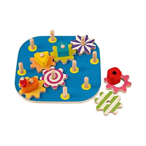 Selecta 62011 Kurbelspaß, Motorikspielzeug, 1 Jahr to 3 Jahre, aus Holz, 20, 5 cm