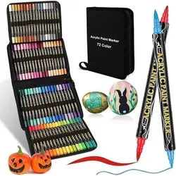 Acrylstifte für Steine, Ostereier und mehr – 72 Farben im Set - Entdecke die Acrylstifte für Steine, Ostereier und mehr – 72 Farben im Set. Ideal für kreative Projekte mit der Familie! Die wasserfesten Farben sind perfekt für verschiedene Oberflächen und sorgen für lebendige Kunstwerke drinnen und draußen.