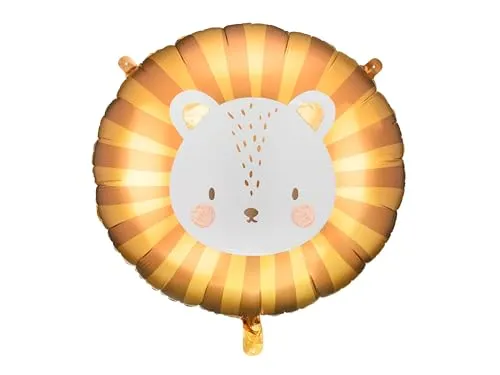 Folienballon Löwe 57x52cm in gelb von PartyDeco