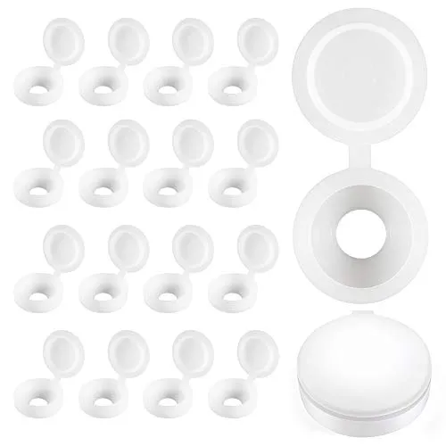 Stück Schrauben Abdeckkappen Weiß Plastik Klappbar Abdeckkappen Verschrauben Falten Schrauben Abdeckkappen Wascher Flip Tops 100