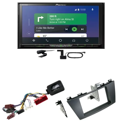 Pioneer AVH-Z9200DAB DAB+ CarPlay Android Auto USB CD Einbauset für Mazda 5 CW