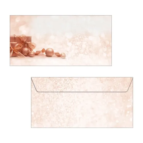 SIGEL Weihnachtsbriefumschläge Golden Dream DIN lang ohne Fenster, 50 St.