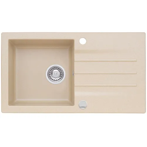 Axigran Granitspüle Beige Spüle Spülbecken Waschtisch Küchenspüle 78 x 43,5 cm