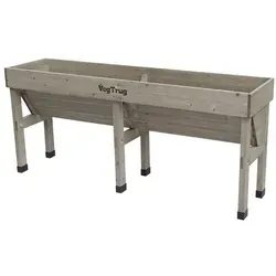 VegTrug Hochbeet Klassik, 183 x 76 x 80cm, grau - Hochbeet aus witterungsbeständigem Zedernholz mit 420 Litern Füllvolumen. Ergonomische Höhe für rückenschonendes Gärtnern, ideal für Terrasse und Garten.