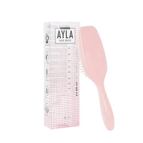 Sister Young AYLA – Haarbürste für trockenes & nasses Haar | Schmerzfreies Entwirren, Glanz & Geschmeidigkeit | Sanft zu allen Haartypen – Damen & Kinder (Pastel Peach)