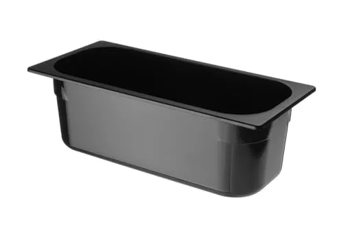 HENDI Eiscreme Behälter Polykarbonat, geeignet für alle Geschirrspüler, 5L, 360x165x(H)120mm, Polycarbonat, Schwarz