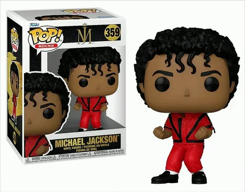 Funko Pop! Rocks: Michael Jackson (Thriller) - Vinyl-Sammelfigur, 9,5 cm groß, ideales Geschenk für Fans und Sammler