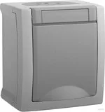 Panasonic Steckdose FR-Aufputz IP54 90591008-DE - Robuste Aufputz Steckdose mit Klappdeckel, ideal für den Einsatz im Außenbereich. Schutzart IP54, 16 A Nennstrom, ermöglicht eine sichere und flexible Nutzung.