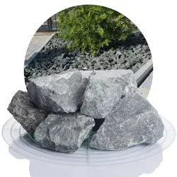 Diabas Ziersplitt grau 32-56 mm von Schicker Mineral