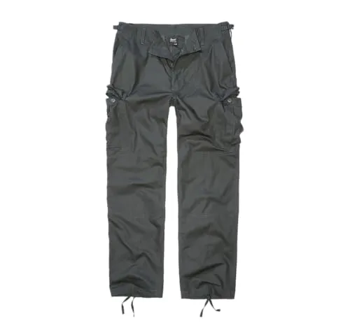 Brandit Herren-BDU-Ripstop-Cargohose,locker sitzende Cargohose aus Baumwolle,Militärhose mit Mehreren Taschen,verstellbare Schnallen am Bund,Hose für Arbeitskleidung,Wandern&Outdoor-Aktivitäten,A-S