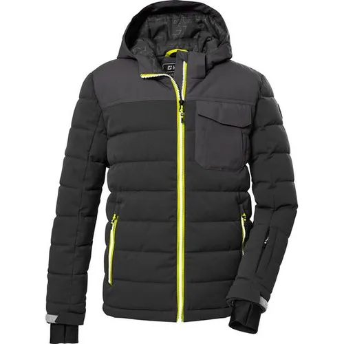 killtec Jungen Winterjacke KSW 123 BYS - Stylische und funktionale Steppjacke - Winterjacke für Jungen im modernen Colourblock Design, wasserabweisend, winddicht und atmungsaktiv. Ideal für kalte Tage mit praktischem Schneefang und zahlreichen Taschen.