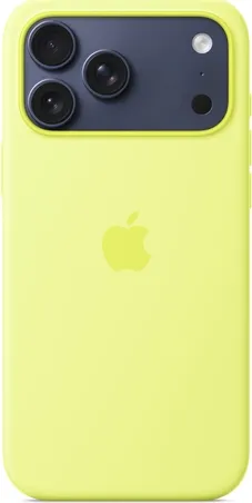 Apple Silikon Case iPhone 17 Pro Max mit MagSafe - Neongelb - Apple Schutzhüllen, schützt dein iPhone 17 Pro Max stilvoll und bietet nahtloses MagSafe-Zubehör für einfaches Laden.