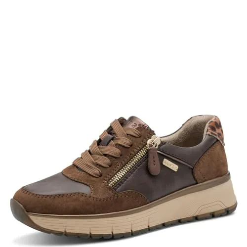 Jana Damen 8-23762-45 Sneaker - Mocca Comb, 37 EU - Damen-Sneaker mit Wasser- und Kälteabwehr dank Tex-Funktion, ideal für kalte Wintertage. Vegan und mit herausnehmbarer Einlegesohle für individuellen Komfort und optimale Passform.