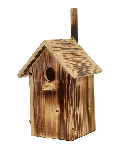 Vogelfutterhaus aus Massivholz – Robust und Stabil - Vogelhaus aus Fichtenholz, ideal für alle Vogelarten. Mit Giebeldach und stabiler Konstruktion für langfristigen Einsatz im Garten.
