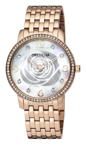 Orphelia Damen-Armbanduhr La Rose Analog Quarz Edelstahl