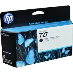 HP Tinte B3P22A 727 matt schwarz (130ml) - Druckerpatronen für brillante Ausdrucke, 130ml Originaltinte für HP DesignJet T 1500 und T 1530, ideal für professionelle Grafiken und Pläne.