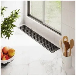 MS Beschläge Lüftungsgitter Stegblech 100 breit Anthrazit RAL7016 Alugitter grau 60 cm