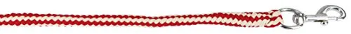 Kerbl Threaded Hundeleine Nilpferd mit Karabinerhaken, Bordeaux/beige