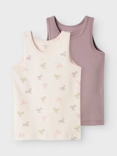 Name It Unterhemd NMFTANK TOP 2P BARELY PINK BOW NOOS (Packung, 2-St)