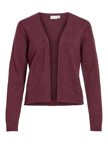 Vila Female Strickjacke VIRIL Kurzer offener Cardigan - Stylische offene Strickjacke für vielseitige Looks. Mit gerippten Säumen und einer angenehmen Materialmischung ideal für jede Jahreszeit.