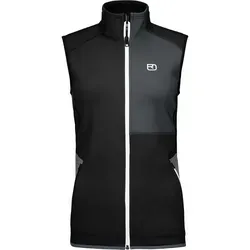 Ortovox Fleece Vest Women Black Raven (S) - Damen Fleeceweste aus recyceltem Polyester und Merino, atmungsaktiv und isolierend für maximale Bewegungsfreiheit und Klimakomfort bei Winteraktivitäten.
