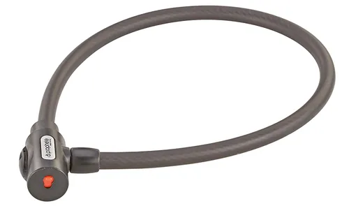 Prophete 6177 Kabelschloss mit Halter, Maße: 800 mm, Ø 15 mm, Laser-Cut Technologie, 1 Standard Schlüssel + 1 LED-Schlüssel