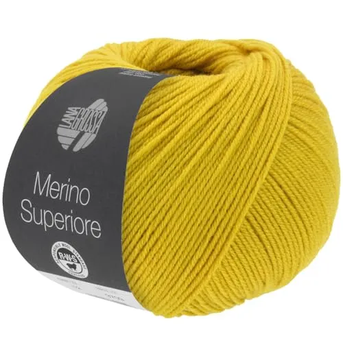 LANA GROSSA Merino Superiore Pure - extrafeine, waschmaschinenfeste Merinowolle, unübertroffene Weichheit für angenehmes Tragegefühl und kreative Projekte