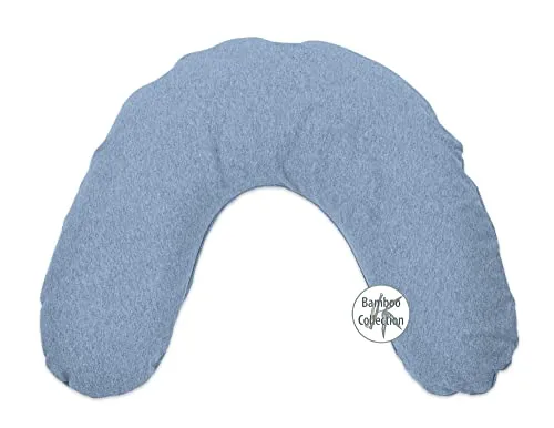 Theraline Reise Nackenkissen mittel, Ergonomisches Nackenstützkissen für optimalen Komfort, Nackenhörnchen individuell anpassbar durch Mikroperlen, Schlafkissen 100 cm x 21 cm