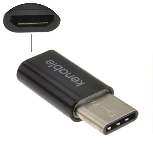 USB Mikro Buchse Zum USB Stecker C Männlich Stecker Ladekabel Adapter Schwarz