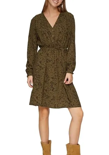 Sommerkleid mit All-Over Print, Gr. 40 in grün von s.Oliver