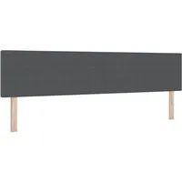 vidaXL Dunkelgraues Kopfteil 200 cm aus Kunstleder - Stylisches Kopfteil für dein Schlafzimmer, verstellbar in zwei Höhen für optimalen Komfort. Hochwertiges Kunstleder und pflegeleicht, ideal für jeden Einrichtungsstil.