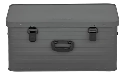 Enders® Alubox Toronto XL Grey - 80 Liter Aluminium Box - Aufbewahrungsboxen mit 1 mm Wandstärke, spritzwasserdicht und stapelbar. Ideal für Transport und Lagerung, ausgestattet mit Moosgummidichtung und ergonomischen Griffen.