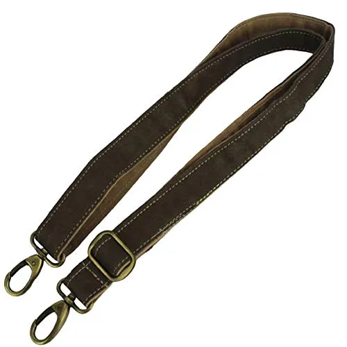 Domelo Damen Taschengriffe Taschenhenkel Schulterriemen Riemen Schultergurt Henkel Taschengurt Trageriemen, Ersatz-Riemen mit Karabinerhaken Für Handtaschen oder Taschen aller Art, 1 Stück (braun)