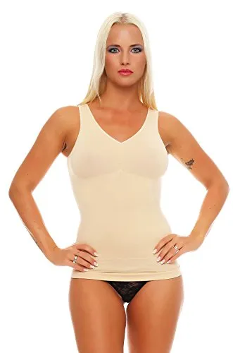 cocain 2 Damen Form Unterhemden beige Shapewear - Beige Shapewear für Damen, sanft formend und ideal für jeden Anlass. Perfekte Passform mit Stützzonen im Brustbereich und nahtlosem Design für höchsten Tragekomfort.