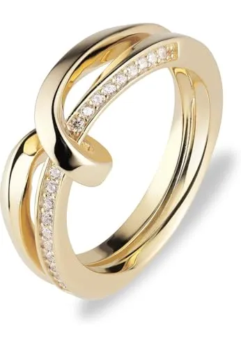 JETTE Damenring LOOP 89207937 - 925er recyceltes Silber - Ringe für Damen, eleganter Damenring aus recyceltem 925er Silber, nachhaltig und stilvoll für umweltbewusste Fashionistas.