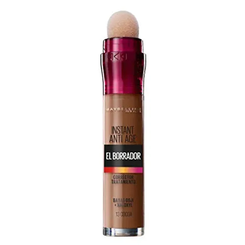 Maybelline New York Borrador Ojos Tono 13 Cocoa Corrector De Ojeras, Bolsas E Imperfecciones Pieles Muy Oscuras - 6Ml