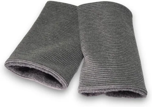 Britta Meier Armstulpen Pulswärmer, Handgelenkwärmer aus Ripp-Jersey und Baumwollfleece Pulswärmer, Gelenkwärmer
