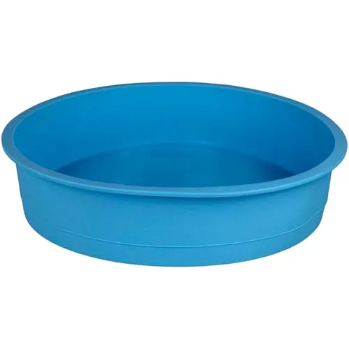 GMMH Silikonbackform Rund Durchmesser 26 cm, Silikon Form Kuchen Backform Kuchenform Brotbackform Obstbodenform (Blau)