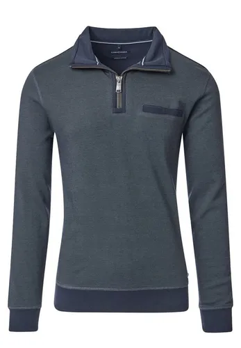 CASAMODA Sweattroyer Uni - Hochwertiger Herren-Sweattroyer aus reiner Baumwolle, normale Passform mit praktischer Brusttasche und stylischen Farb-Highlights, ideal für lässige Looks.