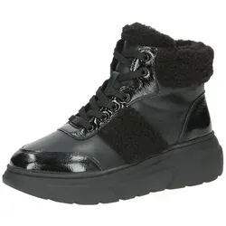 CAPRICE Damen Sneaker hoch mit Fütterung, Bequem und Warm, Schwarz (Black Comb), 38 EU - Wanderschuhe mit innovativem Memory-Schaumstoff-Fußbett für optimalen Komfort und Gelenkschutz – perfekt für frostige Tage und Outdoor-Abenteuer.